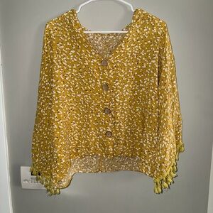 Floral Short Sleeve Women's Blouse